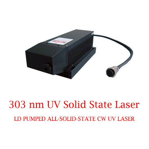 TEC Cooling System 303nm CW Ultraviolet Solid State Laser 1~5mW